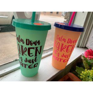 Color changing tumblers set of 2